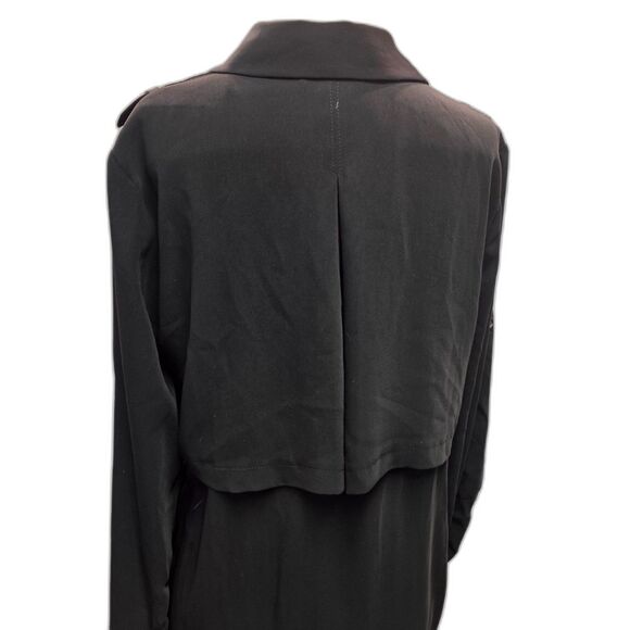 White House Black Market Black Utility Shirt Dress | Size 4 - Picture 9 of 12